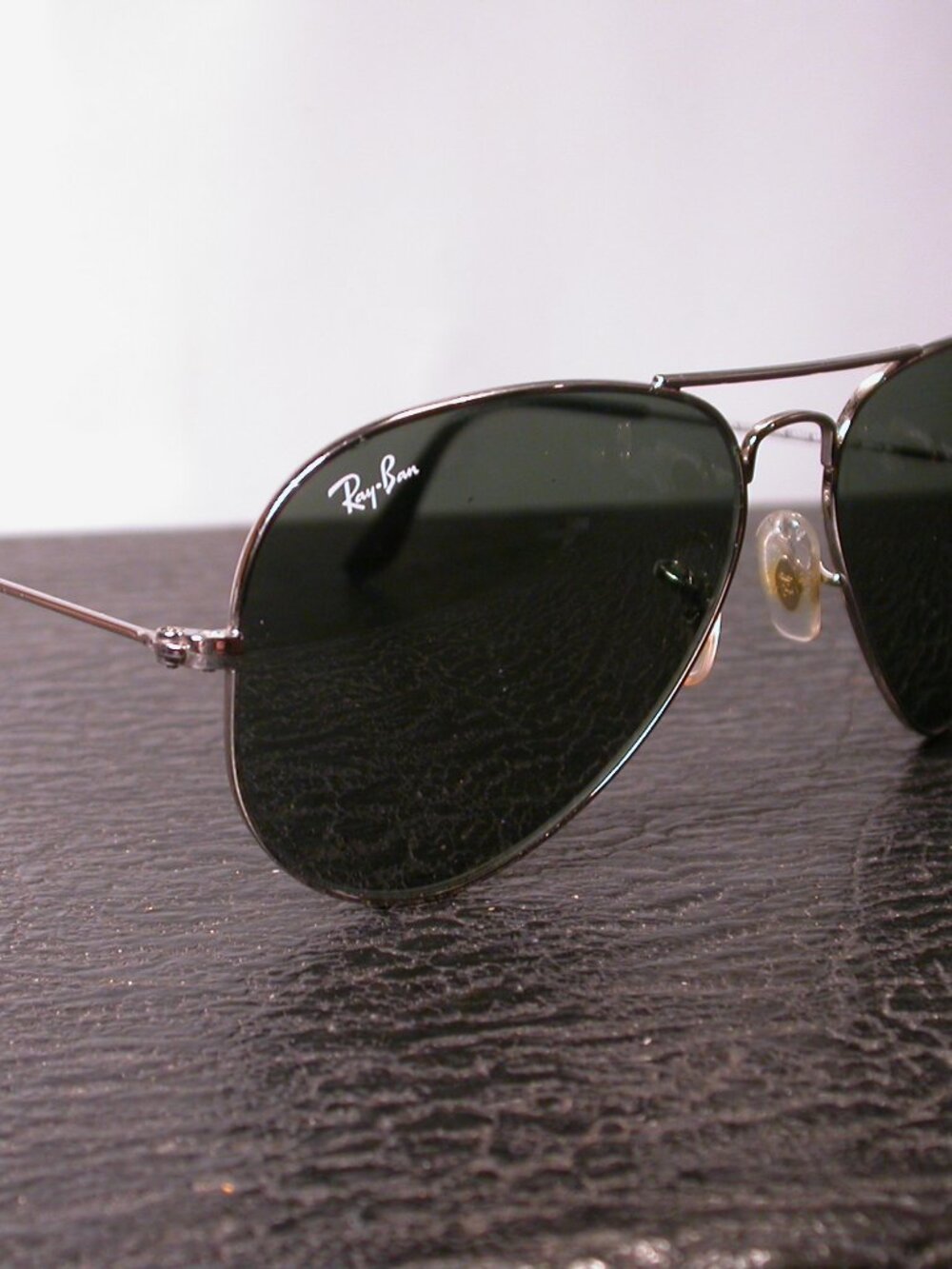Ray Ban Chrome Metal Aviator Large Shades Sunglasses Made in ITALY RB3025